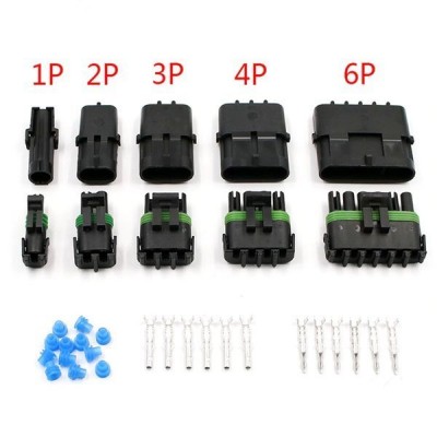 "Weatherpack" jungtis 2-PIN rinkinys - kištukas ir kištukinis