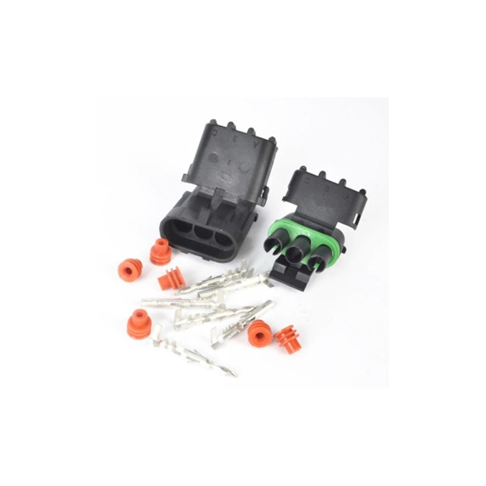 Weatherpack jungtis 3-PIN rinkinys - kištukas ir kištukinis