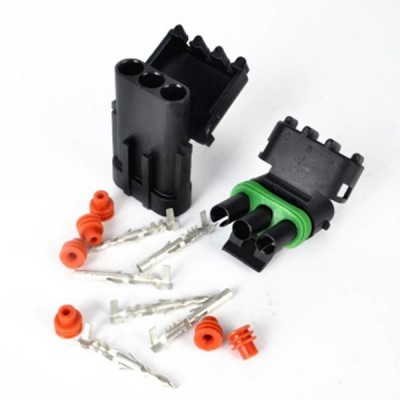 Weatherpack jungtis 3-PIN rinkinys - kištukas ir kištukinis