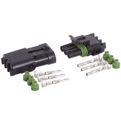 Weatherpack jungtis 3-PIN rinkinys - kištukas ir kištukinis