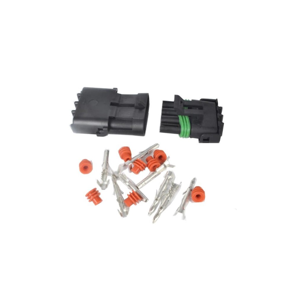 Weatherpack jungtis 4-PIN rinkinys - kištukas ir kištukinis
