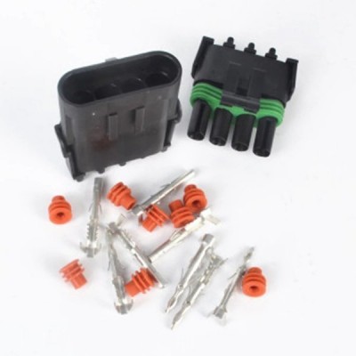 Weatherpack jungtis 4-PIN rinkinys - kištukas ir kištukinis