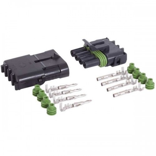 Weatherpack jungtis 4-PIN rinkinys - kištukas ir kištukinis