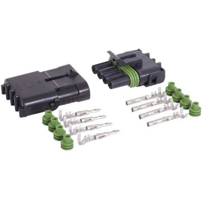 Weatherpack jungtis 4-PIN rinkinys - kištukas ir kištukinis