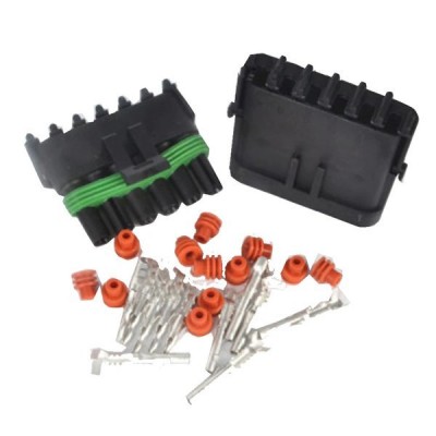 Weatherpack jungtis 6-PIN rinkinys - kištukas ir kištukinis