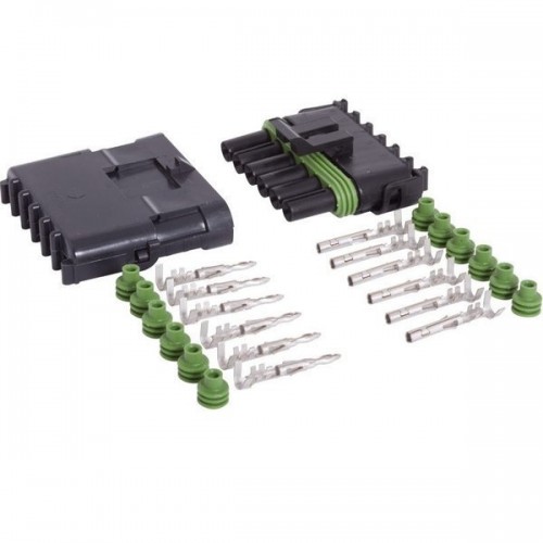 Weatherpack jungtis 6-PIN rinkinys - kištukas ir kištukinis Weatherpack jungtis 6-PIN rinkinys - kištukas ir kištukinis