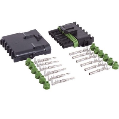 Weatherpack jungtis 6-PIN rinkinys - kištukas ir kištukinis