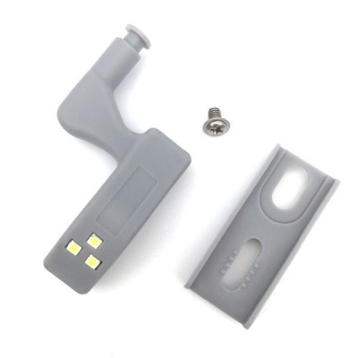 Automatinis LED apšvietimas spintelės durelių vyriams - šalta