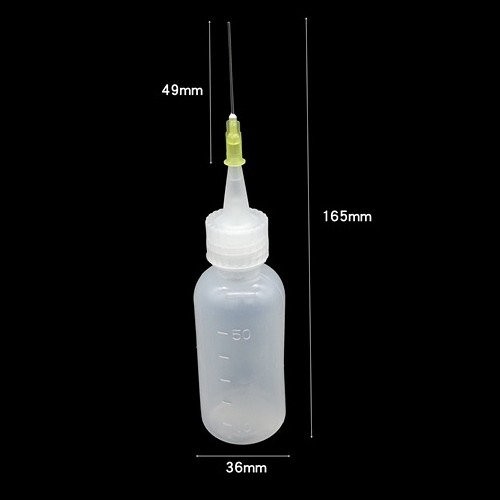 ESD buteliukas 50ml - su adata - skysčiams ESD buteliukas 50ml - su adata - skysčiams