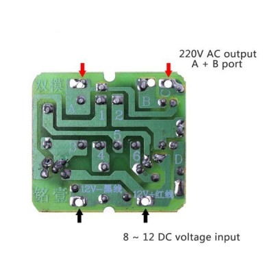 Nuolatinės įtampos keitiklis-AC - nuo 12VDC iki 230VAC - galia