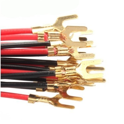 Jungiamasis kabelis 20 cm - 2x "spade" jungtys - paprastoms