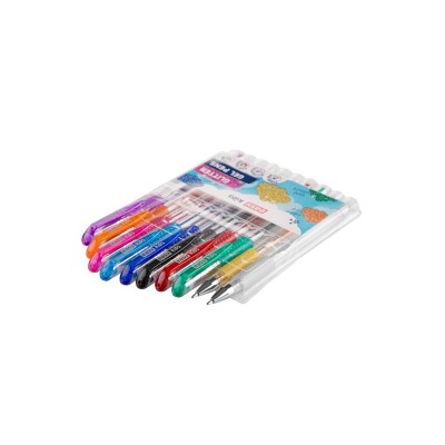 Gelinis rašiklis EASY GLITTER sada 10ks-Tapyba, piešimas