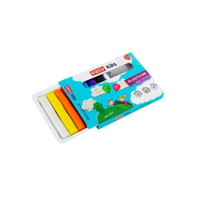 Plastilinas EASY Kūrybinis 8 spalvų rinkinys 128g-Mokykliniai