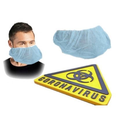 Neaustinė vienkartinė kaukė mėlyna - veido ir smakro