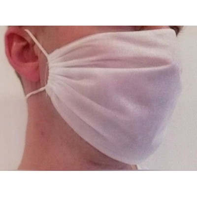 Neaustinė vienkartinė kaukė balta 2 sluoksnių-sluoksniuotas -