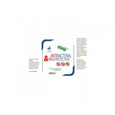 Antibakterinis rankų purškiklis 100 ml su alkoholiu -