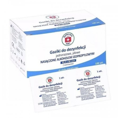 Dezinfekcinis tamponas 2 sluoksnių - sterilus - vienkartiniai - Dezinfekcinis tamponas 2 sluoksnių - sterilus - vienkartiniai -