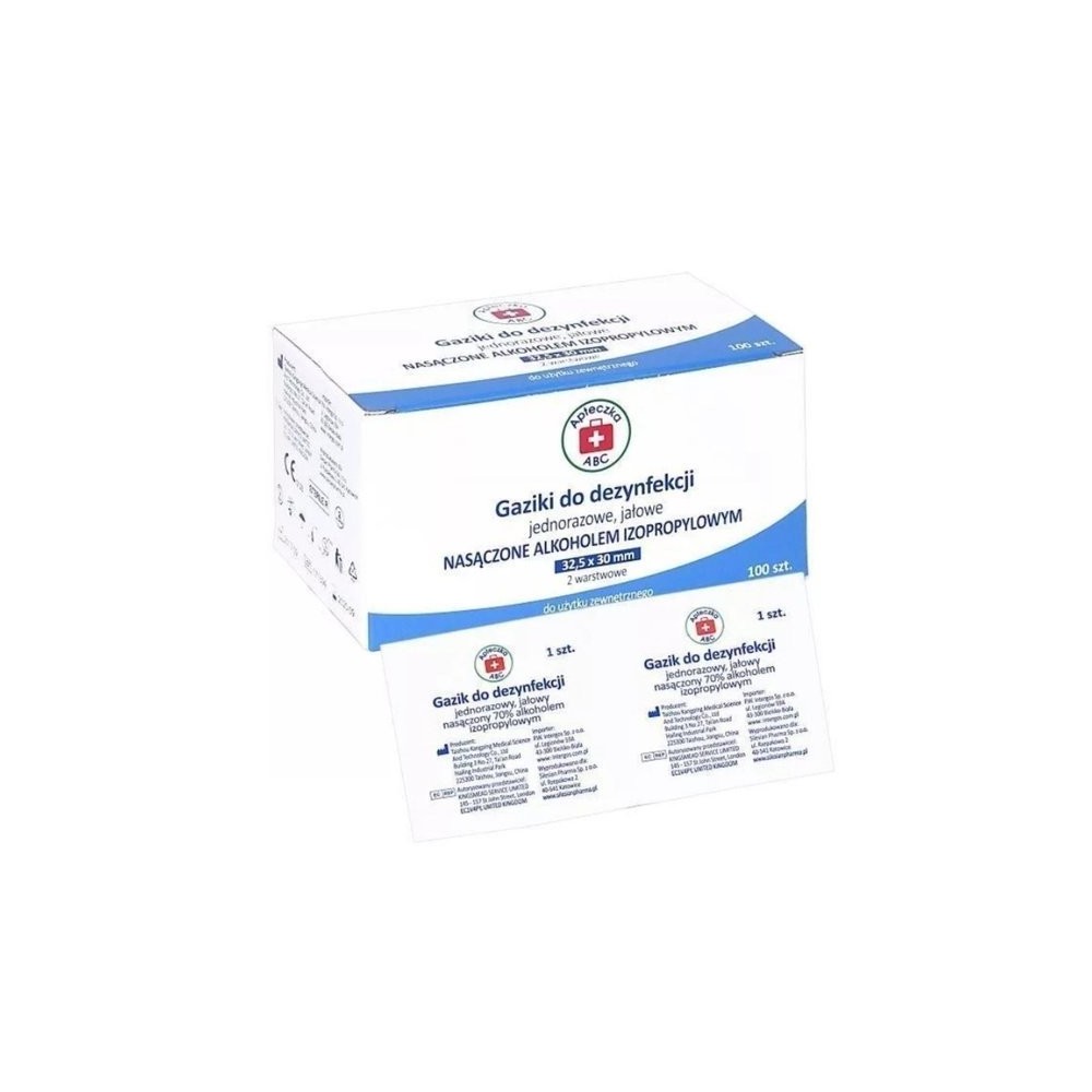 Dezinfekcinis tamponas 2 sluoksnių - sterilus - vienkartiniai - Dezinfekcinis tamponas 2 sluoksnių - sterilus - vienkartiniai -