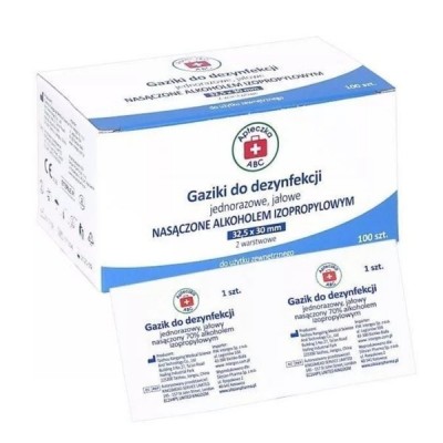 Dezinfekcinis tamponas 2 sluoksnių - sterilus - vienkartiniai -