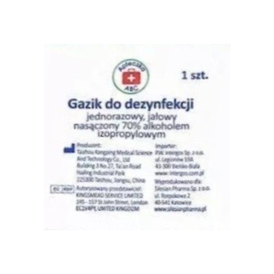 Dezinfekcinis tamponas 2 sluoksnių - sterilus - vienkartiniai -