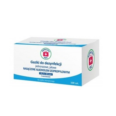 Dezinfekcinis tamponas 2 sluoksnių - sterilus - vienkartiniai -