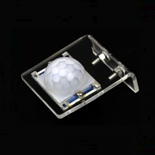 Akrilinis laikiklis judesio detektoriui PIR HC-SR501 - skaidrus Akrilinis laikiklis judesio detektoriui PIR HC-SR501 - skaidrus