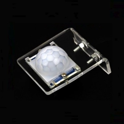 Akrilinis laikiklis judesio detektoriui PIR HC-SR501 - skaidrus