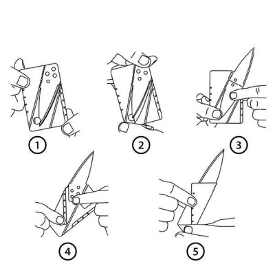 Išgyvenimo kortelė - sulankstomas peilis - IŠGYVENIMO