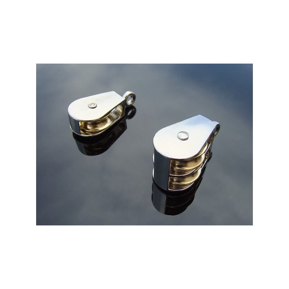 Viengubas 36 mm virvės skriemulys - 1x pasukamas skriemulys