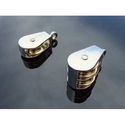 Viengubas 36 mm virvės skriemulys - 1x pasukamas skriemulys