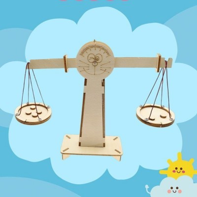 Medinės svarstyklės vaikams - PASIDARYK PATS - balansas -