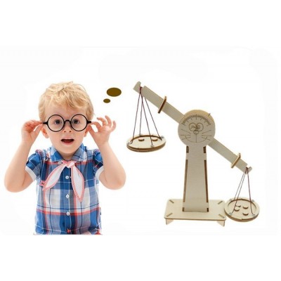Medinės svarstyklės vaikams - PASIDARYK PATS - balansas -