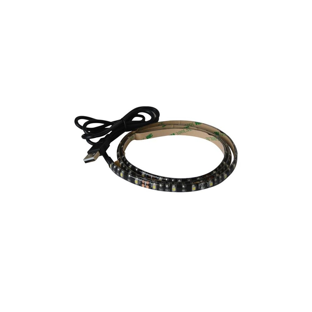 LED juosta su USB GETI GLS33C, 90 cm, šaltai balta-LED juostelės