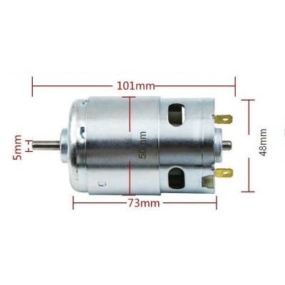 Nuolatinės srovės 24 V variklis - 895 klasė - 5 mm ašis - 10000