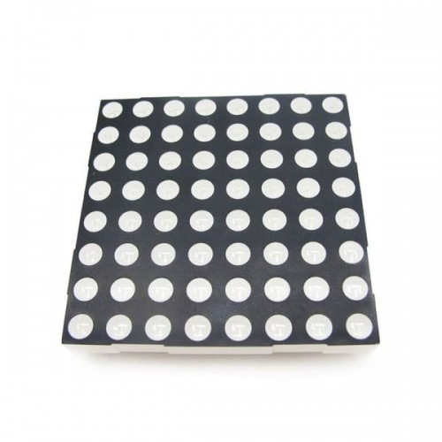 LED taškinė matrica 8x8 raudona - 60x60 mm - LED 5 mm - bendras