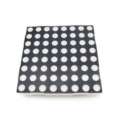 LED taškinė matrica 8x8 raudona - 60x60 mm - LED 5 mm - bendras