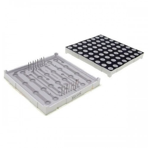 LED taškinė matrica 8x8 raudona - 60x60 mm - LED 5 mm - bendras