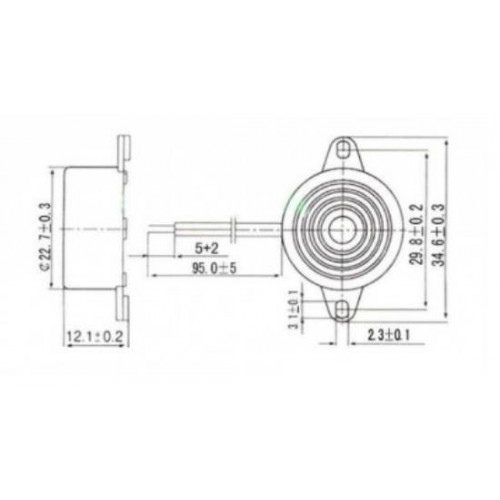 Signalizatorius SFM-20B 3-24V - labai garsiai - "pasidaryk