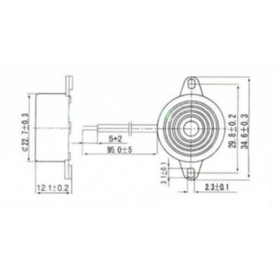 Signalizatorius SFM-20B 3-24V - labai garsiai - "pasidaryk
