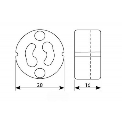 GU10 jungties lizdas - keraminis šviestuvas LED lemputėms ir
