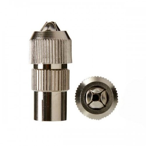 Tiesi metalinė TV antenos jungtis - išorinis kištukas - antenos Tiesi metalinė TV antenos jungtis - išorinis kištukas - antenos