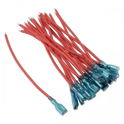 Izoliuotas plokščias lizdas jungtis - 6.3 mm su kabeliu - Izoliuotas plokščias lizdas jungtis - 6.3 mm su kabeliu -