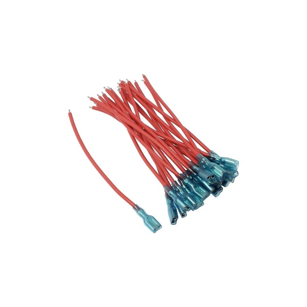 Izoliuotas plokščias lizdas jungtis - 6.3 mm su kabeliu - Izoliuotas plokščias lizdas jungtis - 6.3 mm su kabeliu -