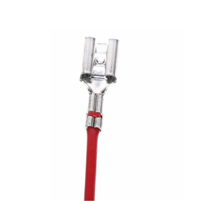 Izoliuotas plokščias lizdas jungtis - 6.3 mm su kabeliu -