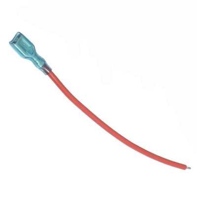 Izoliuotas plokščias lizdas jungtis - 6.3 mm su kabeliu -