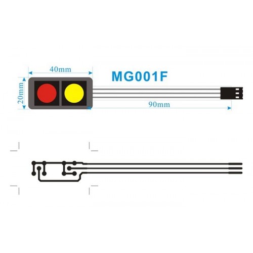 Membraninė klaviatūra DC12V - 2 x 2 klavišai su rodyklėmis - Membraninė klaviatūra DC12V - 2 x 2 klavišai su rodyklėmis -
