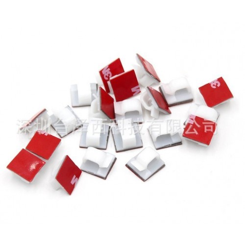 Lipnus spaustukas 14x14x8 mm - 10 vnt - kabelio laikiklis - Lipnus spaustukas 14x14x8 mm - 10 vnt - kabelio laikiklis -