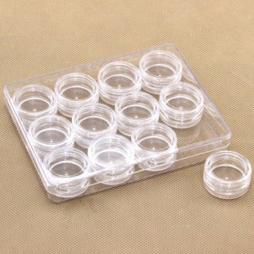 3ml talpyklos - 12 vnt - užsukami dekoravimo indeliai 3ml talpyklos - 12 vnt - užsukami dekoravimo indeliai