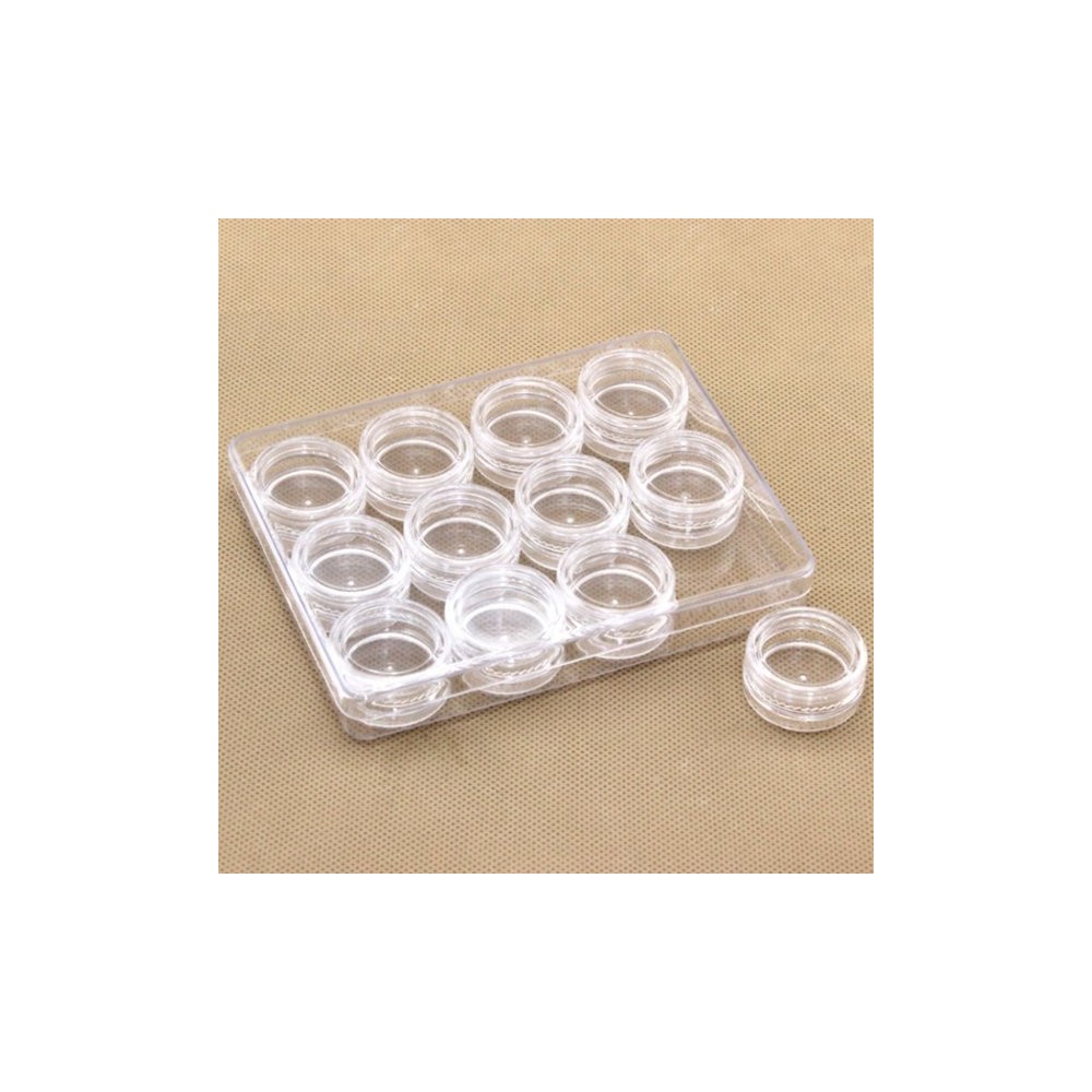 3ml talpyklos - 12 vnt - užsukami dekoravimo indeliai 3ml talpyklos - 12 vnt - užsukami dekoravimo indeliai