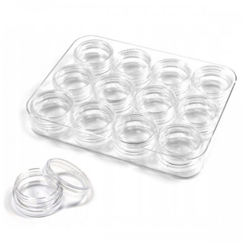 3ml talpyklos - 12 vnt - užsukami dekoravimo indeliai 3ml talpyklos - 12 vnt - užsukami dekoravimo indeliai